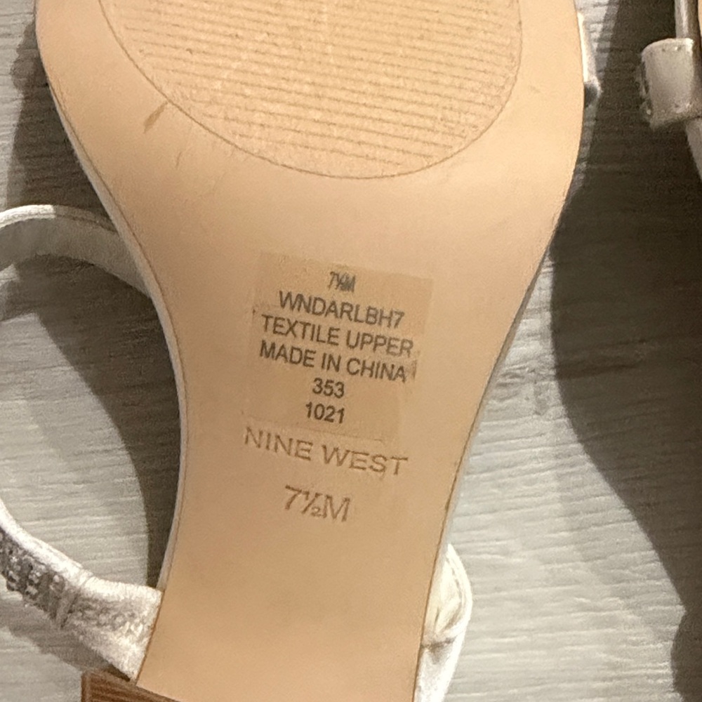 Nine West Cream and Silver Embellished Heels - Picture 7 of 7
